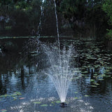 OASE Floating Fountain with Lights, The Floating Fountain with Lights performs a show of movement and texture. Built to be an enduring focal point or the life of the party for a special event. Offering a variety of water patterns, the fountain appeals to both the modernist and traditionalist. It can be installed in a lake or pond, either artificial or natural. Floating fountains aerate, circulate water and control the accumulation of organic matter. The Floating Fountain with Lights is eco-friendly and envi
