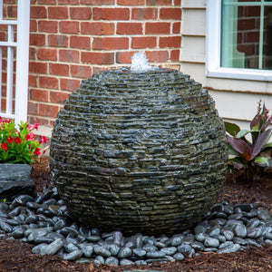 Aquascape Stacked Slate Sphere Landscape Fountain Kit
